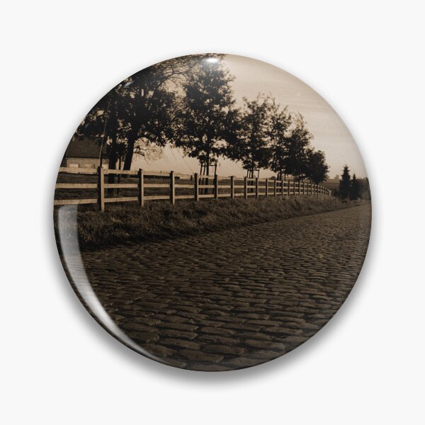 Item preview, paving sett road  in autumnal sunlight in sepia designed and sold by FotoMahieu.