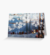 Red Fox and Cherry Bloom | What I Know about White Socks Greeting Card
