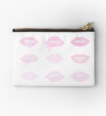 pink and blush lipstick lips Zipper Pouch