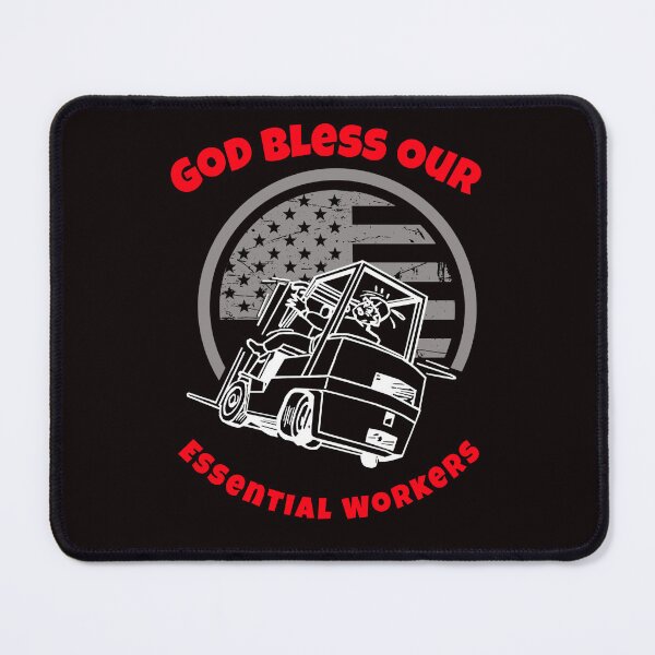 Item preview, Forklift God Bless Our Essential Workers WR designed and sold by TeamsterLife.