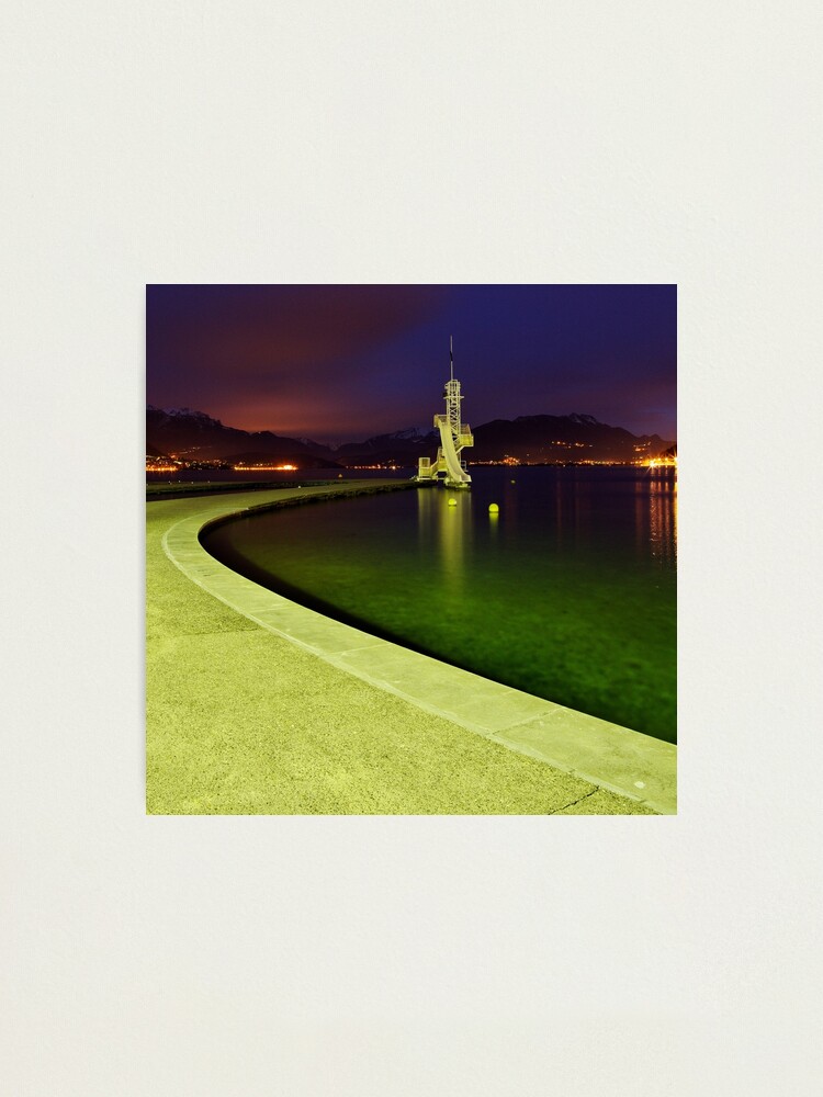Alternate view of Night comes on Annecy lake Photographic Print