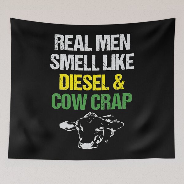 Item preview, Real Men Smell Like Diesel and Cow Crap Funny Dairy Farmer designed and sold by Xtjjae.