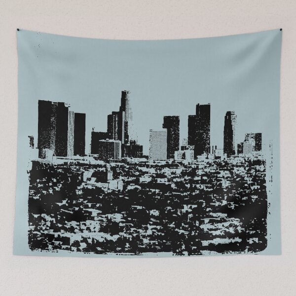 Aperçu de l'œuvre Timbre de Los Angeles Skyline créée et vendue par CorrieJacobs.