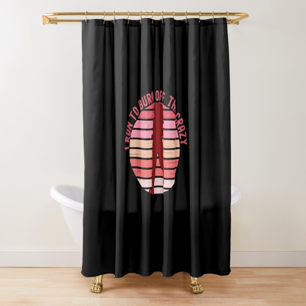 Item preview, I Run To Burn Off The Crazy Jogger Retro Sunset Sticker designed and sold by marshacryjsy7.
