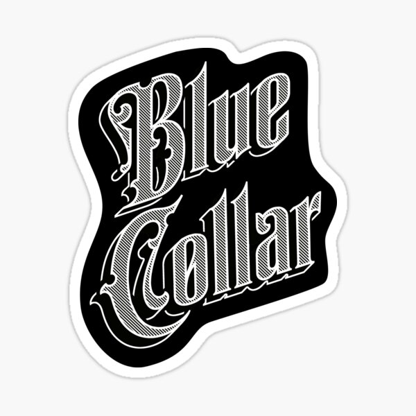 Proud Blue Collar Vintage Sticker