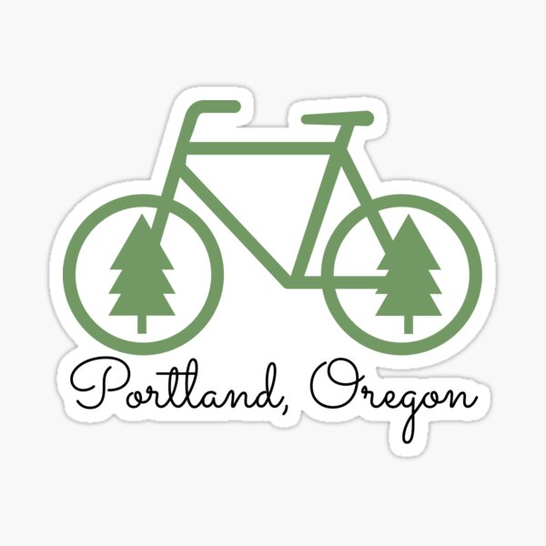 Portland - PDX - City of Trees and Bicycles Sticker