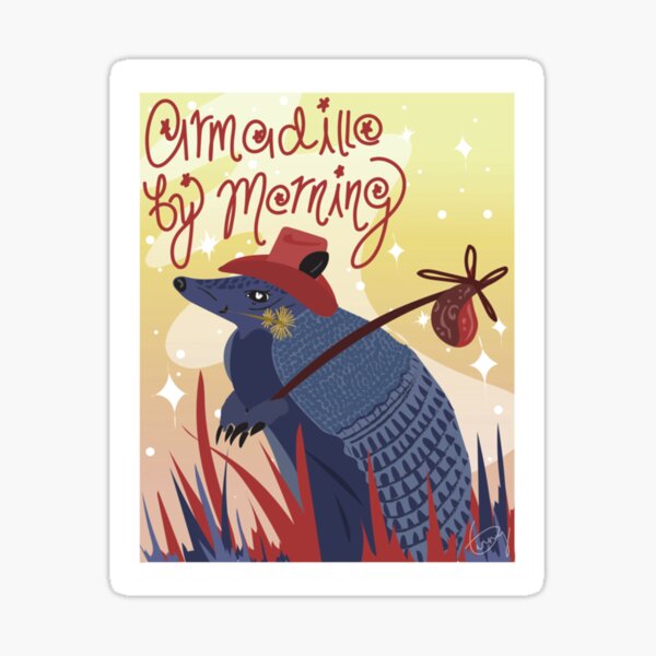 "Armadillo by Morning " Sticker for Sale by 949clothing Redbubble