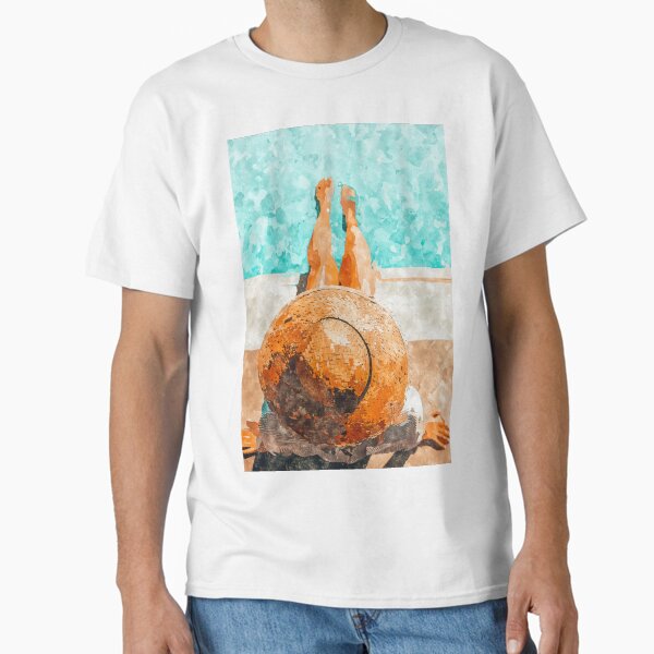 Item preview, By The Pool All Day, Summer Travel Woman Swimming, Tropical Fashion Bohemian Painting designed and sold by 83oranges.