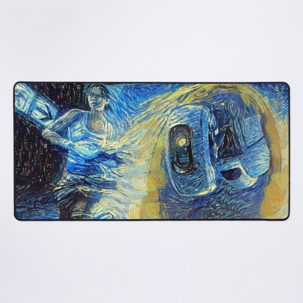 Aperçu de l'œuvre Portal Chell et GLaDOS Starry Night créée et vendue par weirdo97.