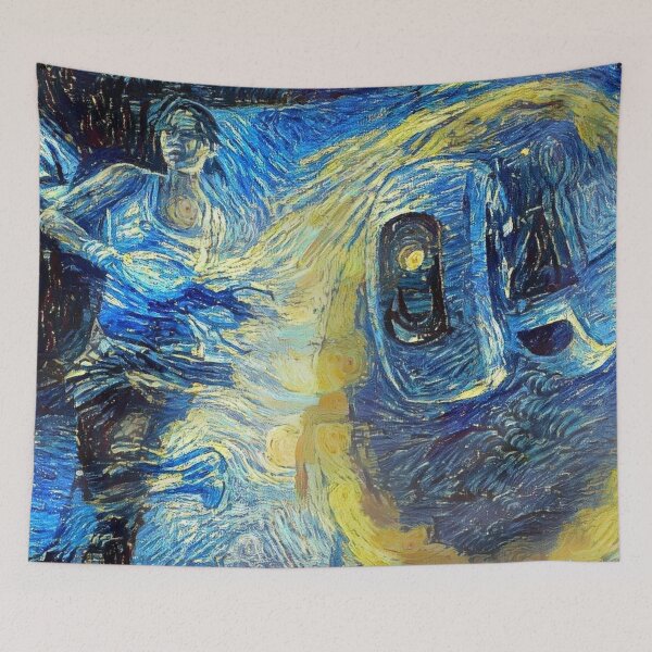 Item preview, Portal Chell and GLaDOS Starry Night designed and sold by weirdo97.