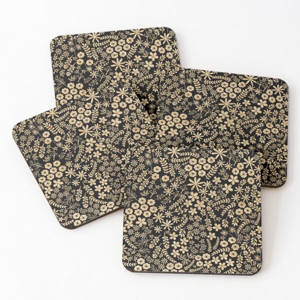 Item preview, Black and Gold Floral designed and sold by ClaireMeganArt.