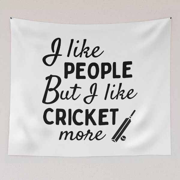 Item preview, I like people BUT I like cricket more designed and sold by TheGreenGoat.