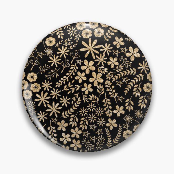 Item preview, Black and Gold Floral designed and sold by ClaireMeganArt.