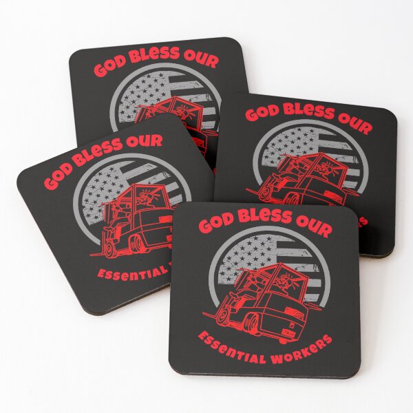Item preview, Forklift God Bless Our Essential Workers R designed and sold by TeamsterLife.