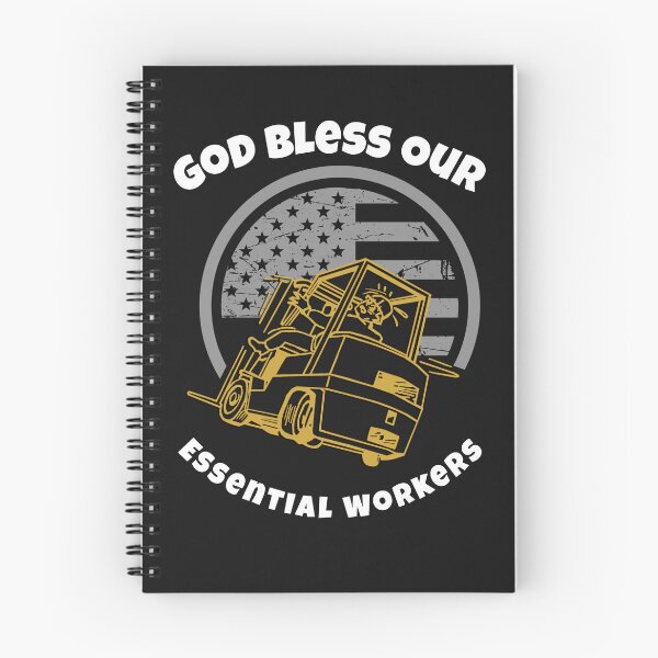 Item preview, Forklift God Bless Our Essential Workers GW designed and sold by TeamsterLife.