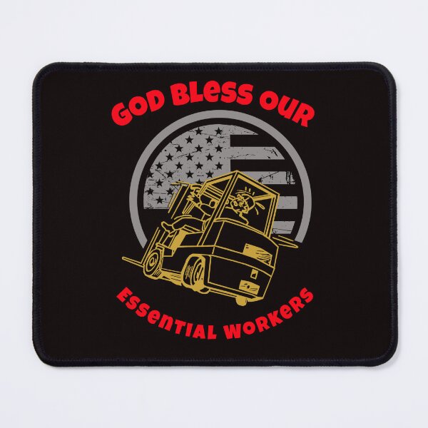 Item preview, Forklift God Bless Our Essential Workers GR designed and sold by TeamsterLife.