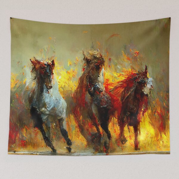 Item preview, Flaming Horses designed and sold by AM FineArtPrints.