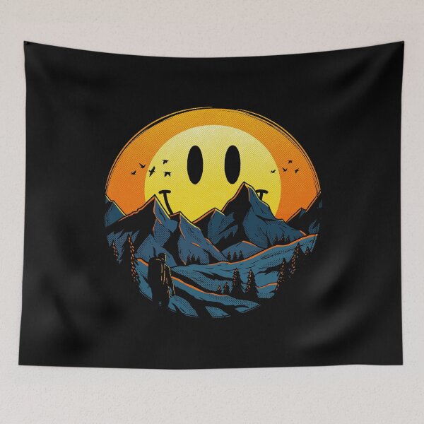 Item preview, Here Comes the Sun Smiley Mountainscape designed and sold by Gamma-Ray.