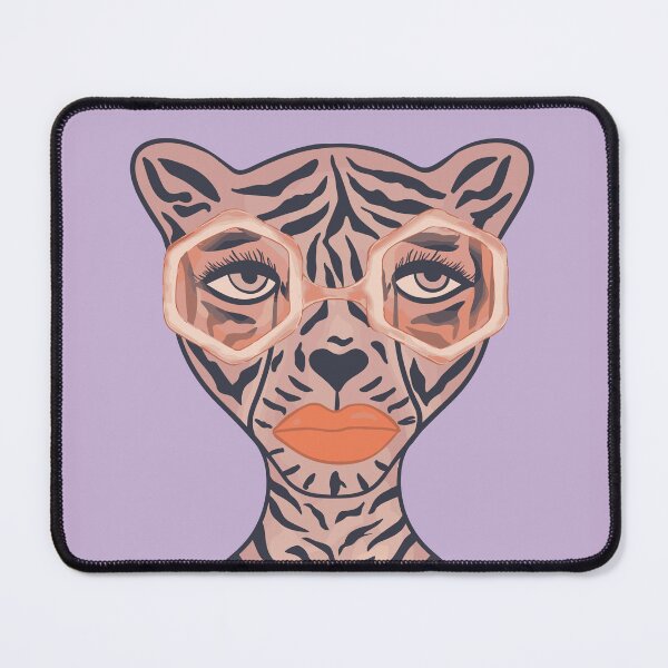 Item preview, Girl Tiger Face Lips Illustration Drawing designed and sold by Md safi uddin Nazim.