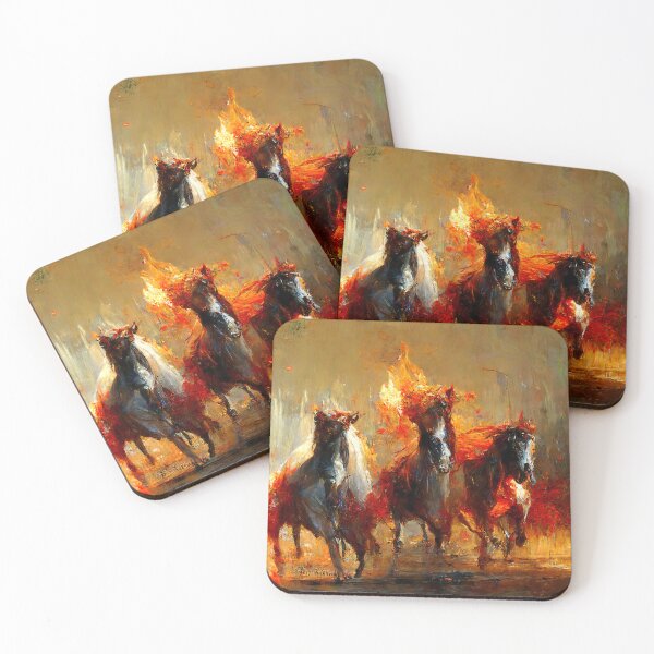 Item preview, Flaming Horses designed and sold by AM FineArtPrints.