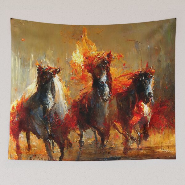 Item preview, Flaming Horses designed and sold by AM FineArtPrints.