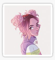 Cotton Candy Space Buns Sticker