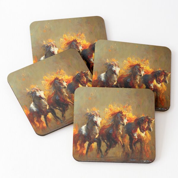 Item preview, Flaming Horses designed and sold by AM FineArtPrints.