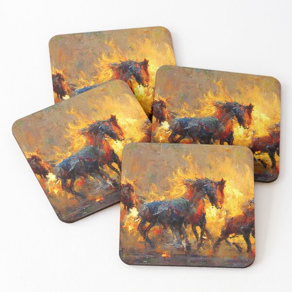 Item preview, Flaming Horses designed and sold by AM FineArtPrints.