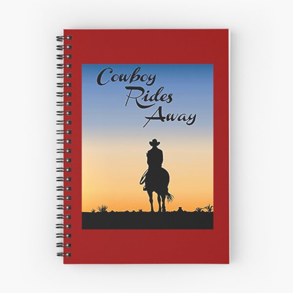 Item preview, cowboy rides away   designed and sold by LegendFoxVintag.