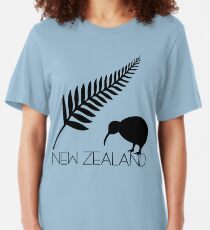 New Zealand Fern & Kiwi Icons Slim Fit T-Shirt
