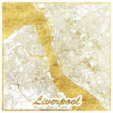 Artwork thumbnail, Liverpool Map Gold by HubertRoguski