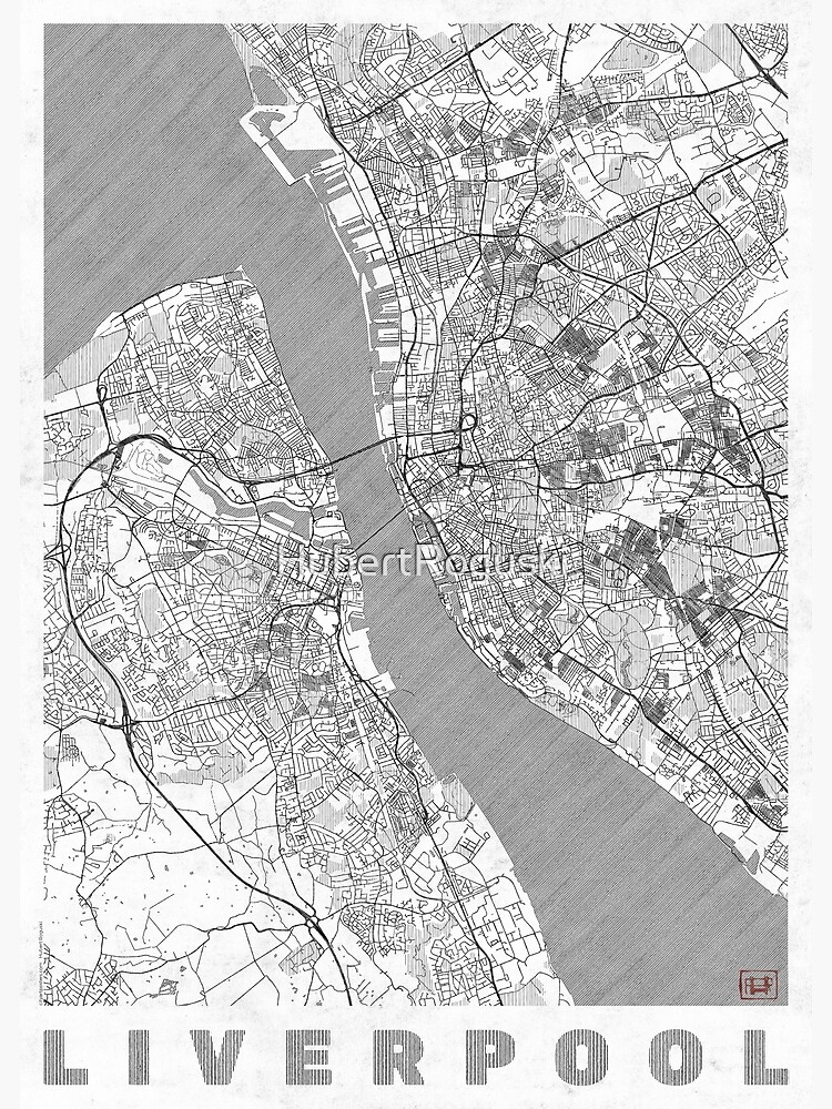 Thumbnail 3 of 3, Poster, Liverpool Map Line designed and sold by HubertRoguski.