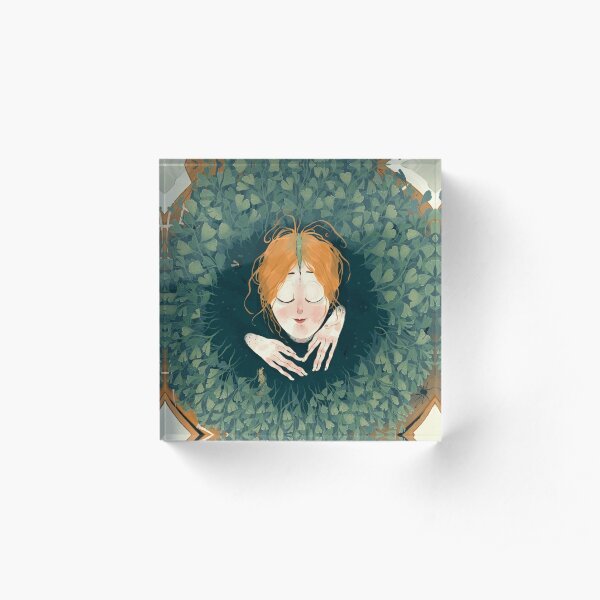 Persephone Sprout Acrylic Block