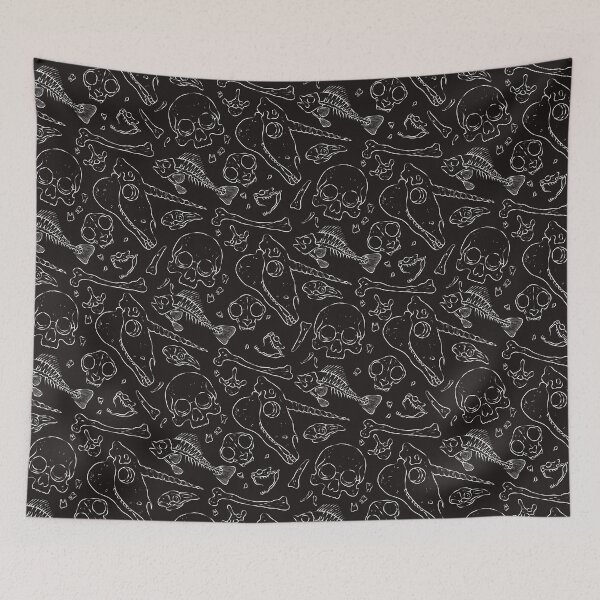 Item preview, black Skulls and Bones - Wunderkammer designed and sold by fabiomancini.