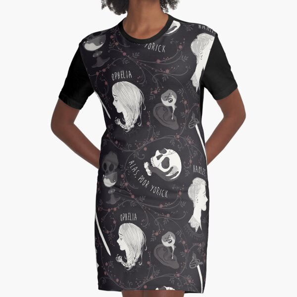 Shakespearean pattern - Hamlet Graphic T-Shirt Dress