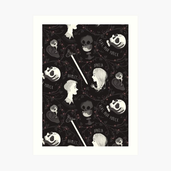 Shakespearean pattern - Hamlet Art Print