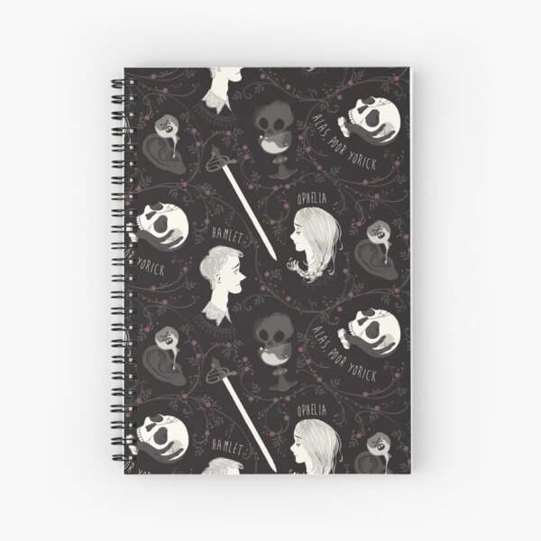 Shakespearean pattern - Hamlet Spiral Notebook