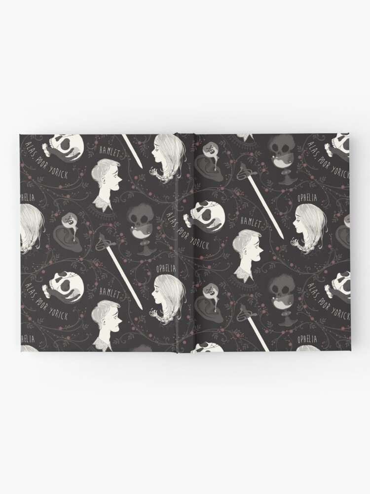 Alternate view of Shakespearean pattern - Hamlet Hardcover Journal