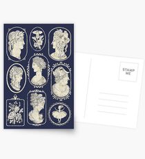 Cameos - blue Postcards