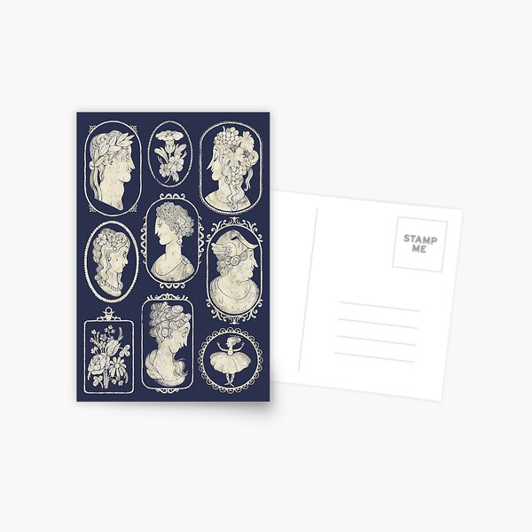 Cameos - blue Postcard