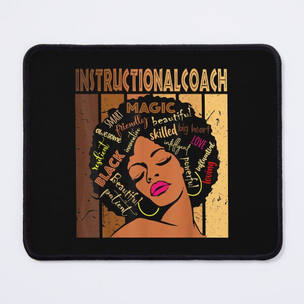 Item preview, Black Instructional Coach Afro African American Woman designed and sold by BrianLangley2.
