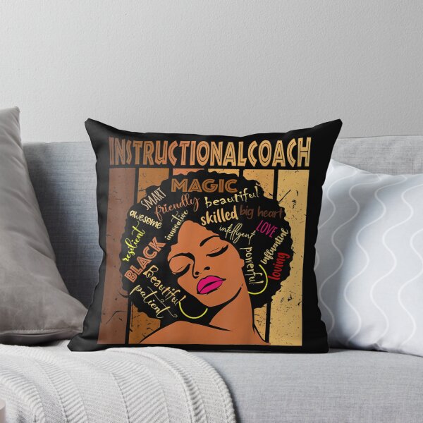 Item preview, Black Instructional Coach Afro African American Woman designed and sold by BrianLangley2.