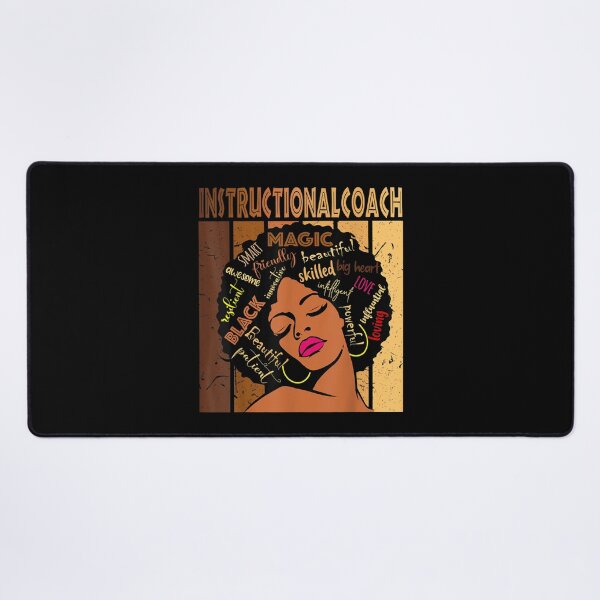 Item preview, Black Instructional Coach Afro African American Woman designed and sold by BrianLangley2.