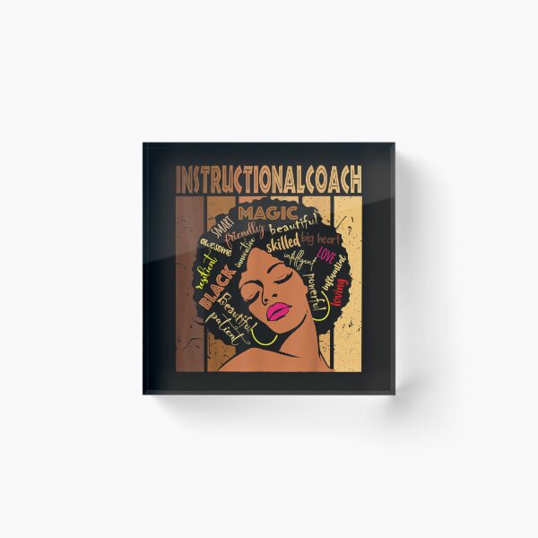 Item preview, Black Instructional Coach Afro African American Woman designed and sold by BrianLangley2.