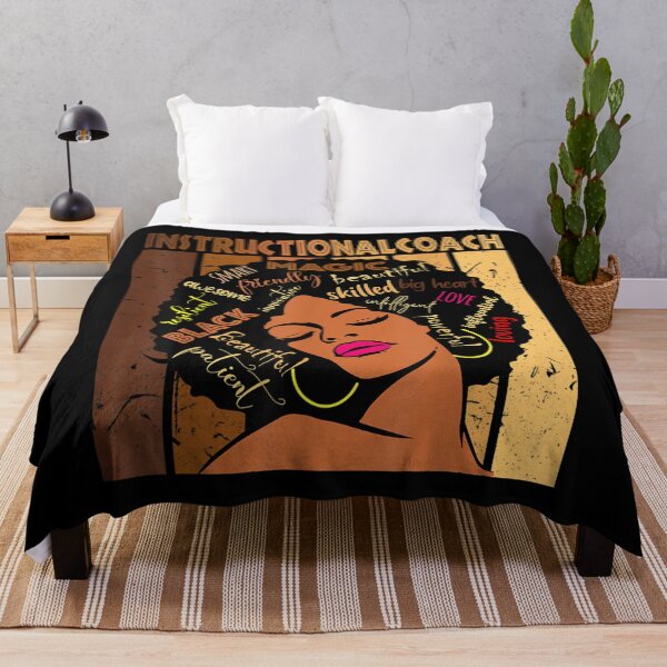 Item preview, Black Instructional Coach Afro African American Woman designed and sold by BrianLangley2.