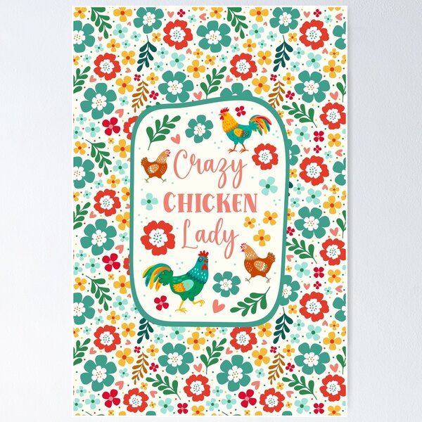 Item preview,  Crazy Chicken Lady designed and sold by KrisInStitches.