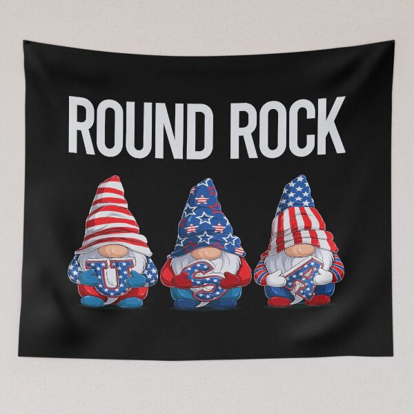 Item preview, Happy USA Gnomes Round Rock designed and sold by xaviajames9.
