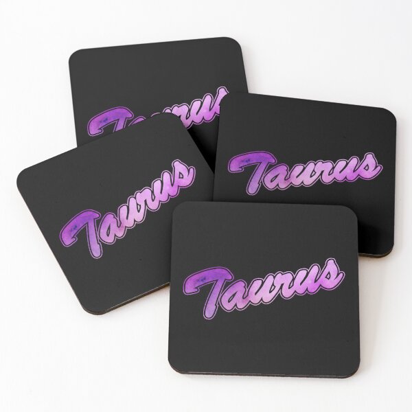 Item preview, TAURUS Zodiak Sign Brush Script (purple/pink) designed and sold by JennieCarolina.