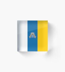 Flag of the Canary Islands Acrylic Block