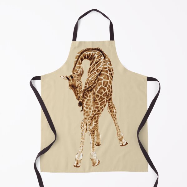 Item preview, Giraffe biting its tail - brown colorized version designed and sold by SylvieG18.